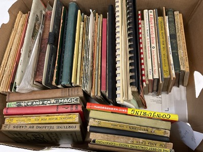 Lot 1764 - Box of books and catalogues relating to magic, conjuring, fortune telling and related matters