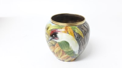 Lot 1323 - Stephen Smith limited edition hand painted Woodpecker vase, 021018, no 7/25, boxed (original cost £750)