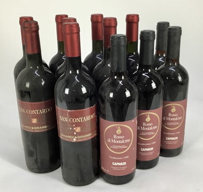 Lot 50 - Wine - twelve bottles, Bonarda San Contardo 1994 (8) and Rosso di Montalcino 1998 (4)