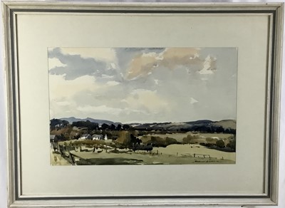 Lot 87 - Edward Wesson (1910-83) watercolour - landscape, signed, in glazed frame