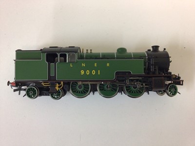 Lot 1881 - Hornby OO gauge LNER green 2-6-4T Thompson L1 Class locomotive 9001, GNR green 0-6-0 Class 94 locomotive, 1247, L5364, LNER lined green 0-6-0T Class J50 locomotive 635, R3324, LNER black 0-6-0T Cla...