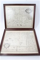 Lot 748 - Pair of fine 17th century engraved maps of...