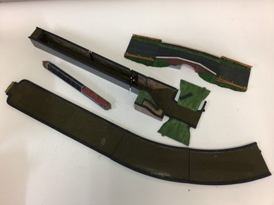 Lot 1889 - Hornby narrow boat and lock & riverside scenery plus accessories including signals, street furnishings and other scenery items