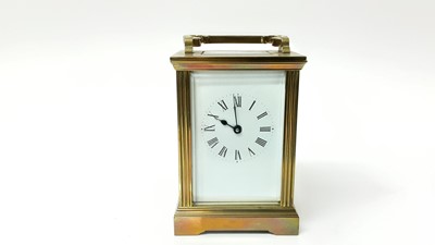 Lot 2546 - Brass carriage clock