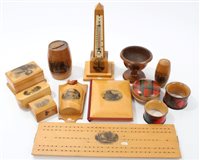 Lot 751 - Collection of Mauchline ware - including crib...