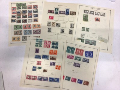 Lot 1533 - Stamps of South Africa and South West Africa and surrounding countries on loose pages, plus early stamps particularly of South Africa