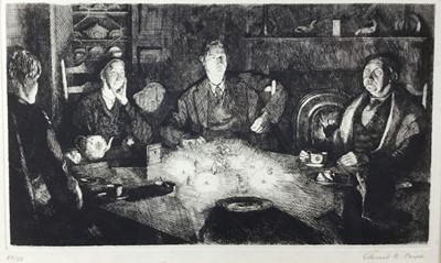 Lot 272 - Edward Payne (1906-1991) etching, Family Group, 34cm x 22cm in glazed frame