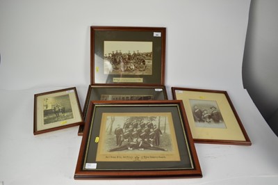 Lot 869 - Group of five Victorian and later military photographs in glazed frames (5)