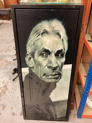 Lot 2535 - Oil painting of Charlie Watts