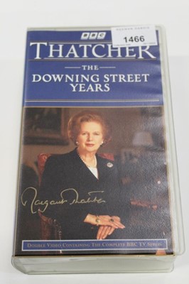 Lot 1466 - Margaret Thatcher- Signed copy of  'The Downing Street Years' boxed set of double videos. Presented to the vendor by the BBC production team.