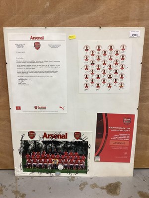 Lot 2534 - Signed Arsenal 2014/15 photograph with certificate of authenticity