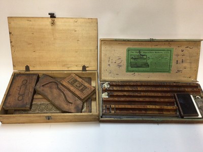 Lot 2525 - Two cases of printing blocks