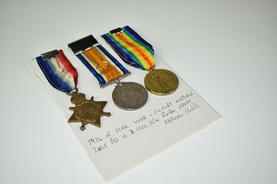 Lot 770 - First World War trio comprising 1914 - 15 Star, War and Victory medals named to 2065. PTE. H. D. Holden. R.A.M.C.