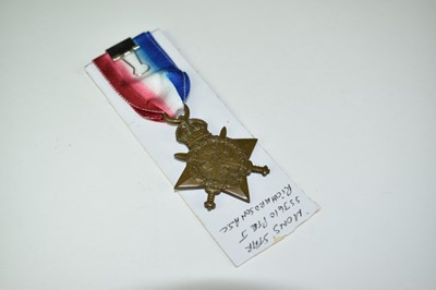 Lot 779 - First World War 1914 'Mons Star' named to SS-3610 PTE. J. Richardson. A.S.C.