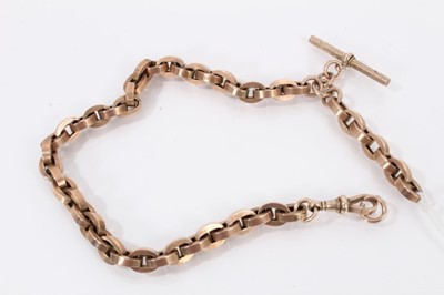 Lot 478 - Victorian 9ct gold chain with large links