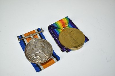 Lot 797 - First World War pair comprising War and Victory medals named to 2. Lieut. F. E. Bailey