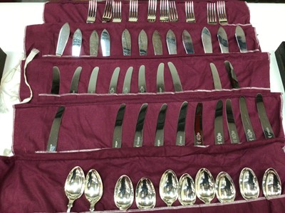 Lot 2650 - Ten person setting of silver plated Kings pattern cutlery