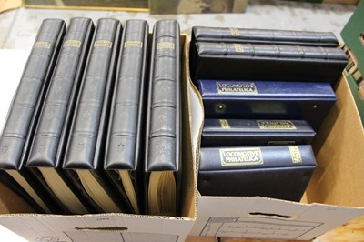 Lot 1462 - Stamps - Railway Heritage Collection housed in seven albums including good range of Benham silk covers plus 3 albums of locomotive philatelica (Qty)
