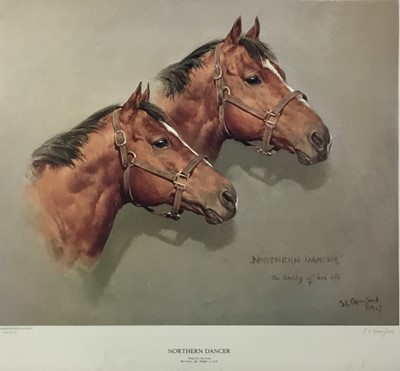 Lot 151 - Susan Crawford signed limited edition print - Northern Dancer, 226/250, printed 1987, in glazed frame