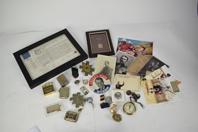 Lot 750 - Collection of Victorian and later cap badges, other military badges, buttons and related items.