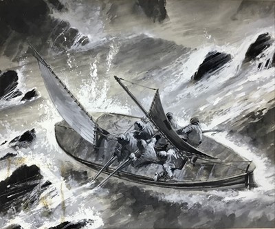Lot 97 - Shackleton interest -20th century gouache of the lifeboat James Caird