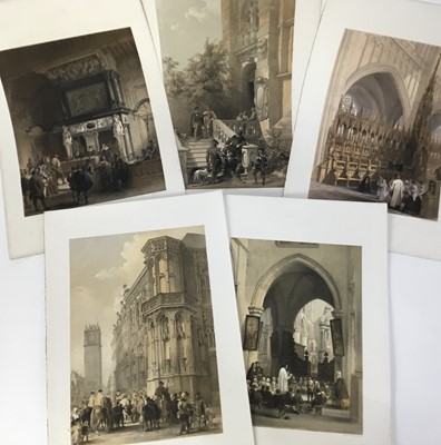 Lot 101 - Louis Haghe (1806-1885) five original lithographs, 27cm x 35.5cm, unframed
