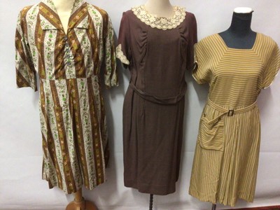 Lot 2129 - 1950's - 1960's day dresses makes include Dumarsel, Lady Extra by Kitty Copeland, Alantic, Fulton London.