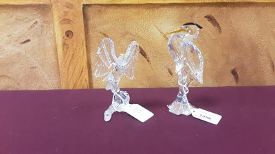 Lot 1358 - Swarovski crystal Heron together with an Eagle (2)