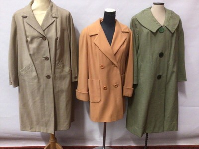 Lot 2131 - 1950's Elgora Coat, long wool jacket by London Maid and a check coat by Easyex