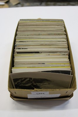 Lot 1494 - Postcards loose in shoebox, UK topographical, real photographic  and general assortment