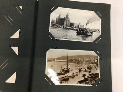 Lot 1496 - Postcards in album coastal scenes including real photographic, approximately 100.