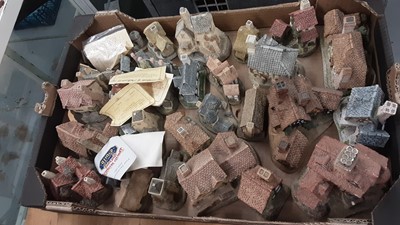 Lot 1357 - Collection of unboxed David Winter cottages including Ebenezer Scooge's Counting House, Mister Fezziwig's Emporium, Bridgewater, Squires Hall etc (38)