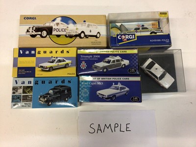 Lot 1899 - Two boxes of Police model cars, various manufacturers.