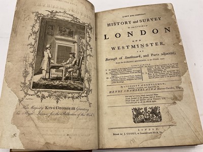 Lot 1779 - Henry Chamberlain - A New and Compleat History of the Cities of London and Westminster, the Borough of Southwark, and parts adjacent; from the earliest accounts, to the year 1770, London: J. Cooke...