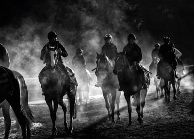 Lot 10 - Jayne Odell black and white photographic print, 'Cold start', 60cm x 43cm