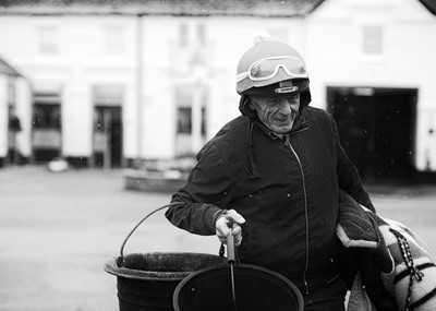 Lot 27 - Jayne Odell black and white photographic print, 'Hands full', 80cm x 57cm