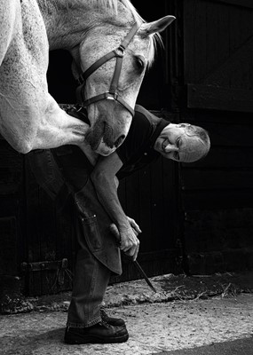 Lot 45 - Jayne Odell black and white photographic print, 'Over my shoulder', 114cm x 160cm