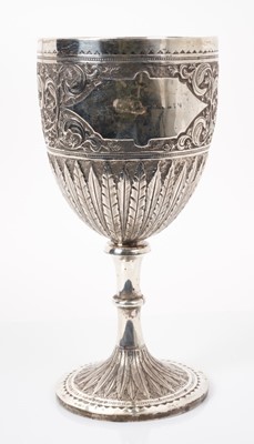 Lot 219 - Large Victorian silver goblet