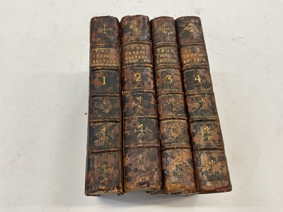 Lot 1789 - Daniel De Foe - A Tour Thro The Whole Island of Great Britain Divided into Circuits of Journies, 6th edition, 1762, in four vols 1761/62, full calf, 18 x 11cm
