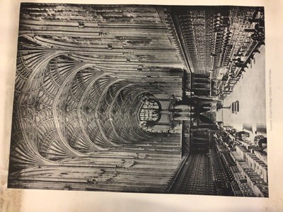 Lot 1507 - Cambridge related ephemera including posters of Kings Collage Chapel, postcards, small engravings, items relating to the Universities and Masconic lodge and other items.