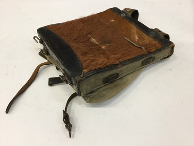 Lot 852 - Nazi German Pony skin and leather back pack, the interior bearing SS label