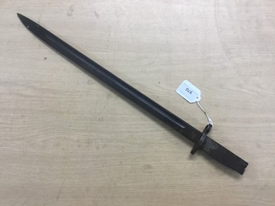 Lot 970 - Scarce First World War British 1907 Pattern unfinished bayonet, awaiting drilling of handle and fitting of pommel