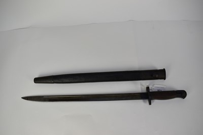 Lot 971 - First World War British 1907 Pattern bayonet with scabbard dated 1918