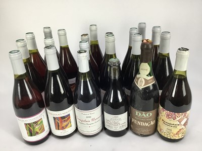 Lot 72 - Wine - twenty one bottles, to include Beaujolais Nouveau various 1990s vintages and other bottles