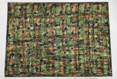 Lot 125 - Joseph Chamoon, oil on paper (circa 1970s), abstract, signed 46 x 62cm