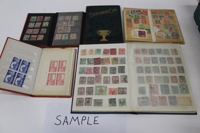 Lot 1468 - Stamps GB & World selection in stockbooks albums and loose including late 1960's - 1970's sheets including definitives, First Day Covers, Presentation Packs, Castles & Machin blocks of 4 2/6d - £1....
