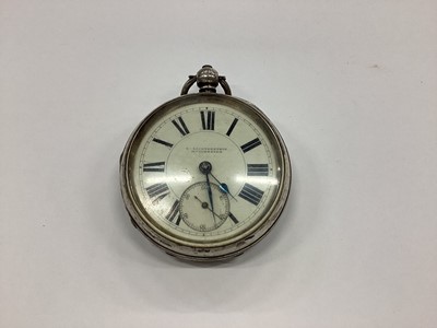 Lot 2569 - A Victorian silver cased key-wind pocket watch, dial marked S Lichtenstein of Manchester, hallmarked Birmingham 1890