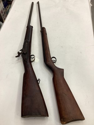 Lot 999 - 19th century Indian trade percussion musket and old air rifle (2)