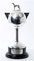 Lot 780 - 1930s Silverer Art Deco-style coursing trophy...