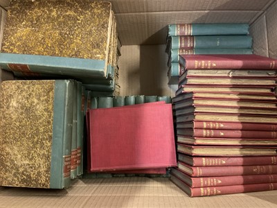 Lot 1673 - Dickens, the works in 31 vols, Chapman and Hall circa 1890, original cloth, together with Works of Tennyson and Works of Shakespeare